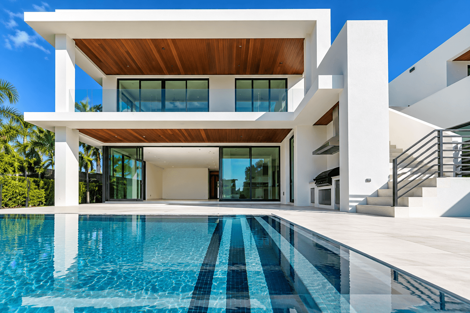 Modern luxury villa with a swimming pool